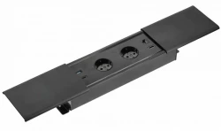 Indux Slide max inbouw keuken stopcontact in werkblad met USB-A, HDMI, RJ45 ja USB-C väri mattamusta 1208957430