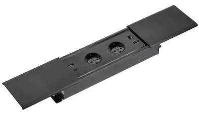 Indux Slide max -keittiön upotettava pistorasia työtasoon, USB-A, HDMI, RJ45 ja USB-C, väri mattamusta 1208957430