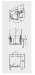 Garbi Sorter S-45-2-15 keittiön jäteastia, asennettava, 2 x 15 litran jäteastiat, erittäin matala 1208957444
