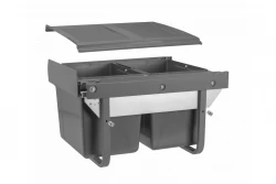 Garbi Sorter S-45-2-15 keittiön jäteastia, asennettava, 2 x 15 litran jäteastiat, erittäin matala 1208957444