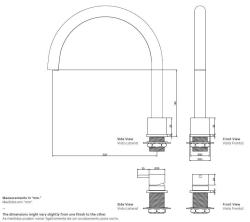 Waterevolution Flow 2-reikäinen keittiöhana messinki T151LE