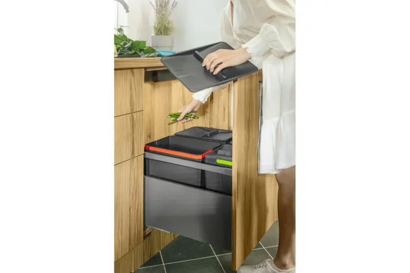 Garbi Basket B-60-3 waste sorting system for drawer 60cm incl. holder and 3 waste bins 1208957473