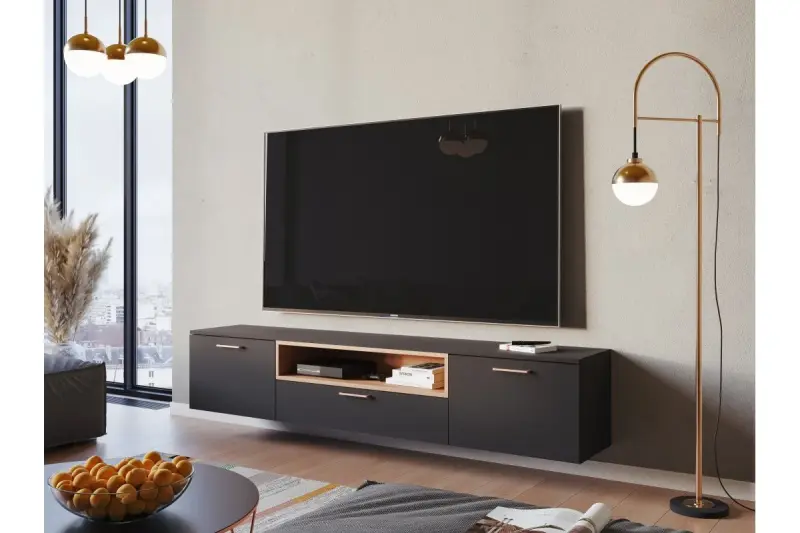 Decor Abies messinkinen kultainen moderni riippuvalaisin pyöreällä metallivarjostimella 7597