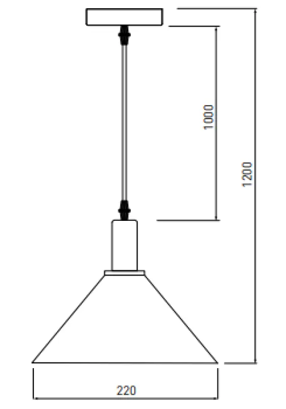 Decor Prive modern messinki kultainen riippuvalaisin kartionmuotoinen 7610