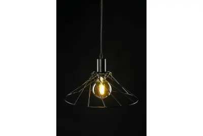 Decor Tilia musta moderni koristeellinen lankariippuvalaisin 7849