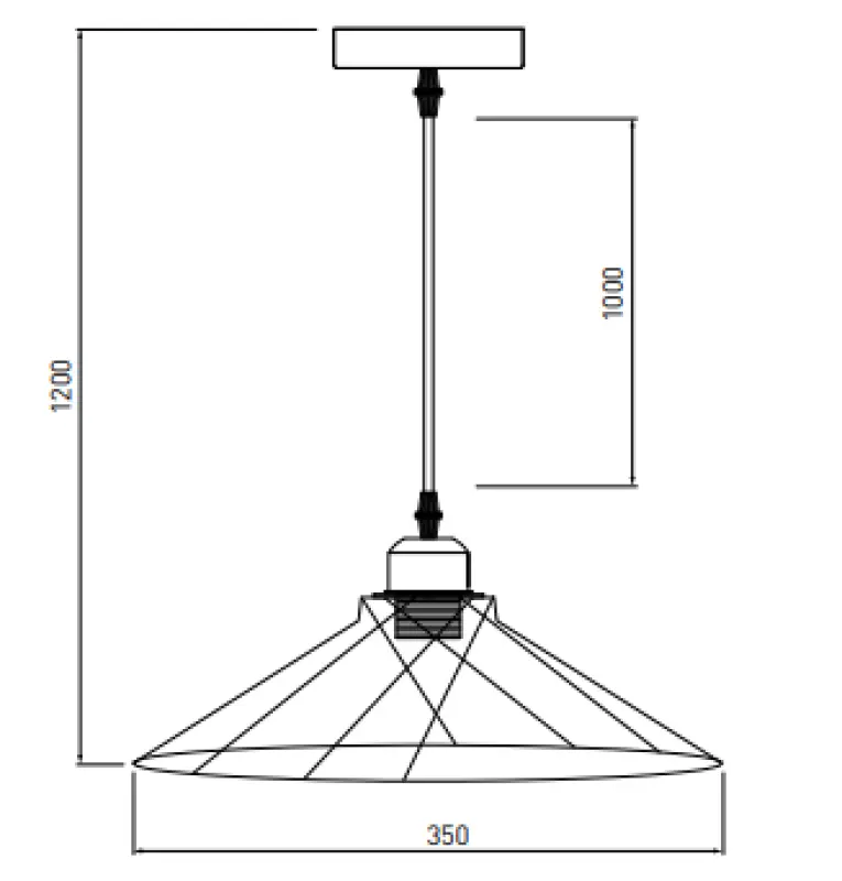 Decor Tilia black modern decorative wire pendant lamp 7849