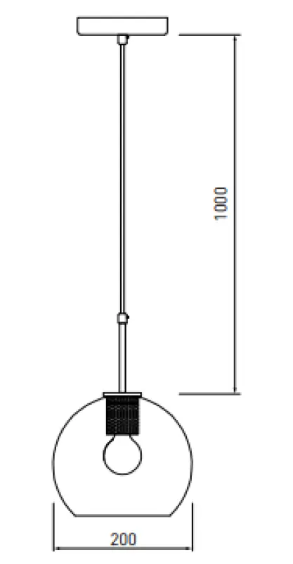 Decor Giglas spherical glass pendant lamp 8013