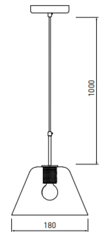 Decor Giglas tyylikäs lasinen riippuvalaisin 8037