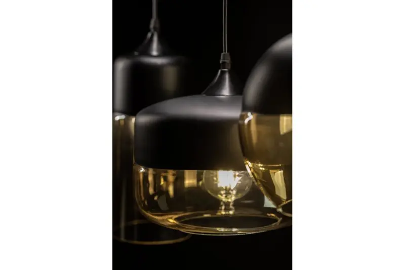 Decor Lender modern metal and glass pendant lamp 250 mm width 8433
