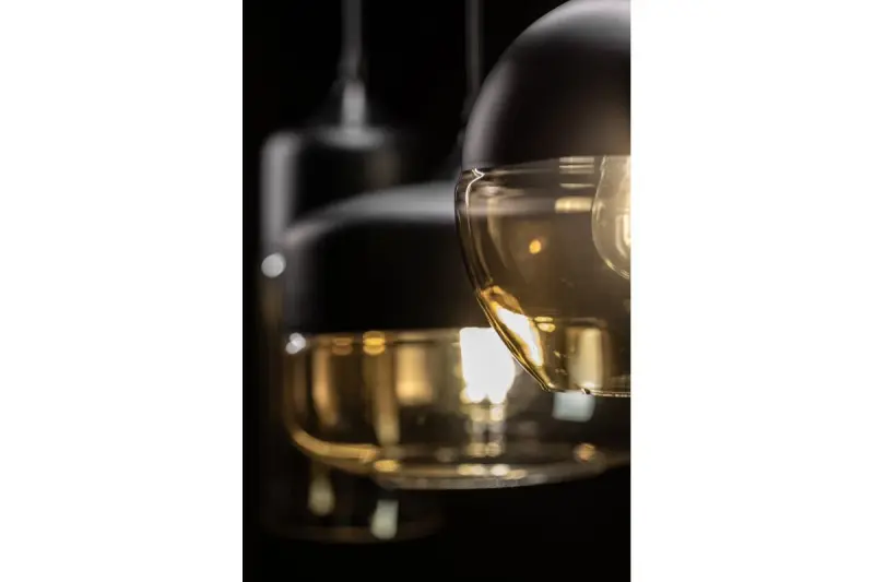 Decor Lender modern metal and glass pendant lamp 250 mm width 8433