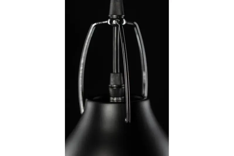 Decor Orient tapered metal pendant lamp black with contrasting white interior 4475