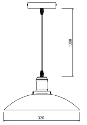 Decor Horizon matta valkoinen teollinen riippuvalaisin 4499