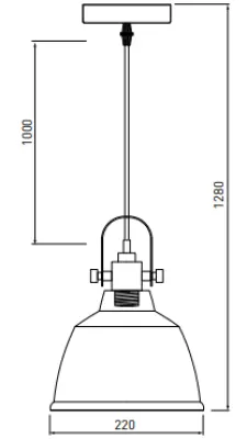 Decoreer Zenit metalen koepelvormige grijze hanglamp met metallic afwerking 4895