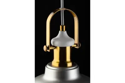 Decoreer Zenit metalen koepelvormige grijze hanglamp met metallic afwerking 4895