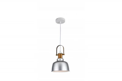 Decoreer Zenit metalen koepelvormige grijze hanglamp met metallic afwerking 4895
