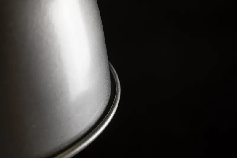 Decor Zenit pendant lamp with grey metal dome and metallic finish 4895