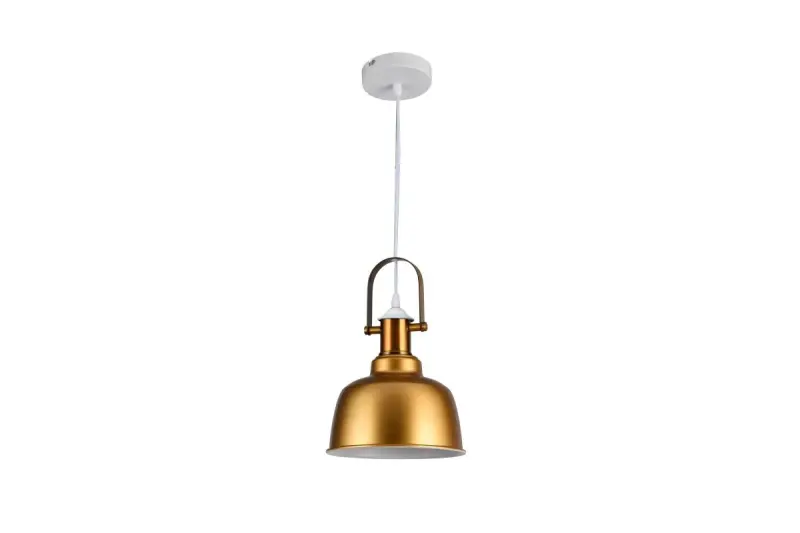 Decor Zenit pendant lamp with golden metal dome and metallic finish 4925