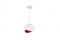 Decore Mavia pallonmuotoinen punavalkoinen riippuvalaisin 4963