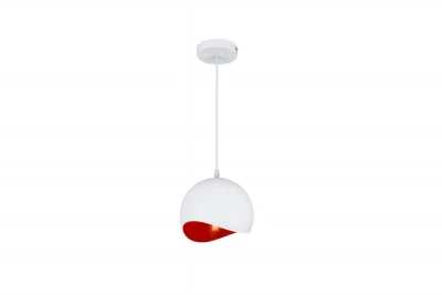 Decore Mavia pallonmuotoinen punavalkoinen riippuvalaisin 4963