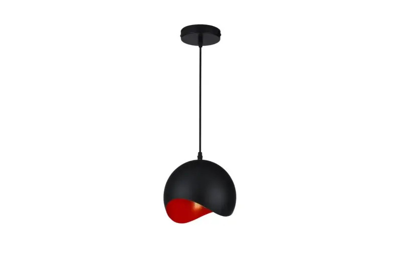Decor Mavia spherical black and red pendant lamp 1747