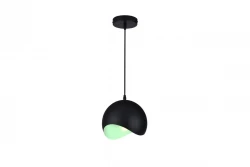 Decoreer Mavia bolvormige zwart-groene hanglamp 1839