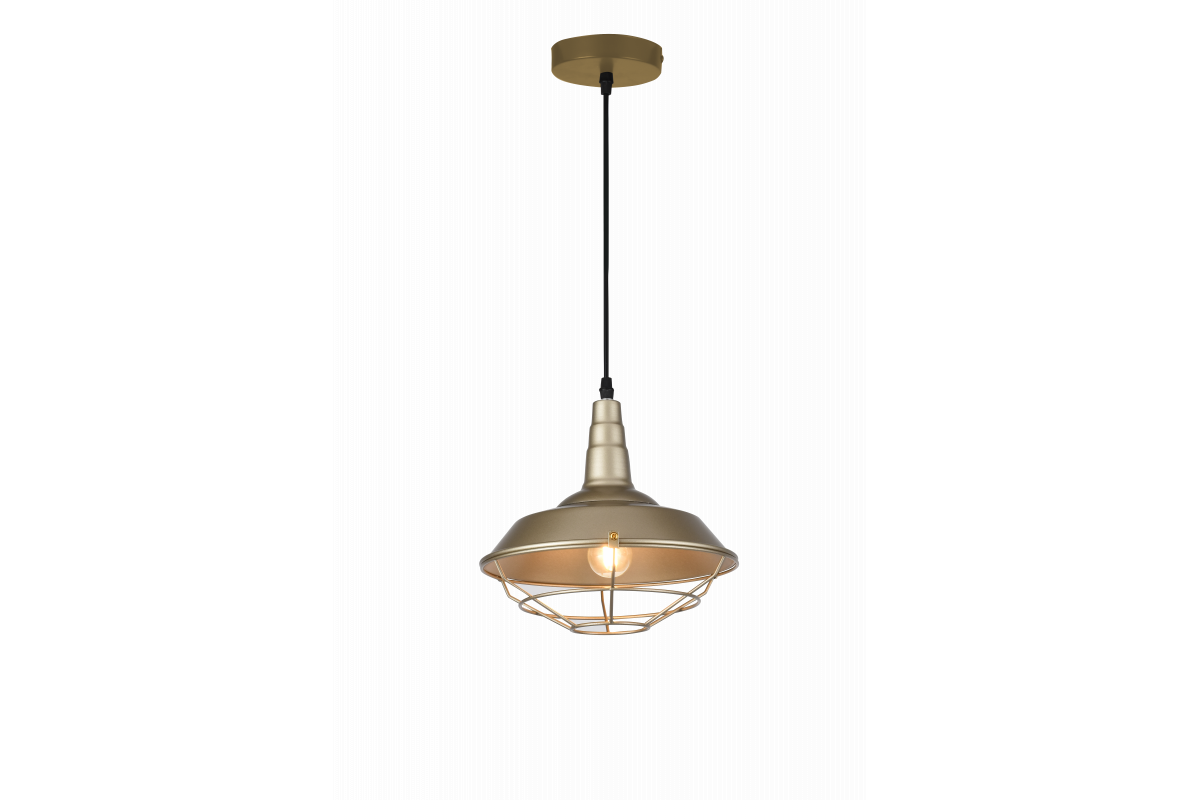 Decor Solen riippuvalaisin, teollinen muoto, kultainen ritilä, halkaisija 26,5 cm 2362 - Productafbeelding