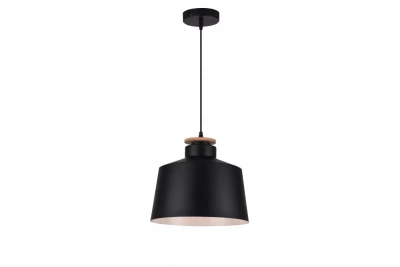 Decor Margus matta musta metallinen riippuvalaisin, jossa on puinen lisäosa 2911