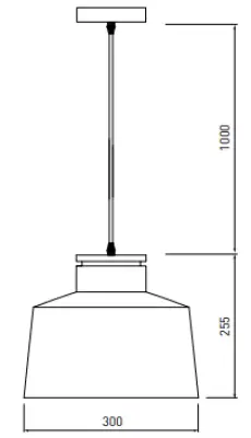 Decoreer Margus mat witte metalen hanglamp met houten toevoeging 3086