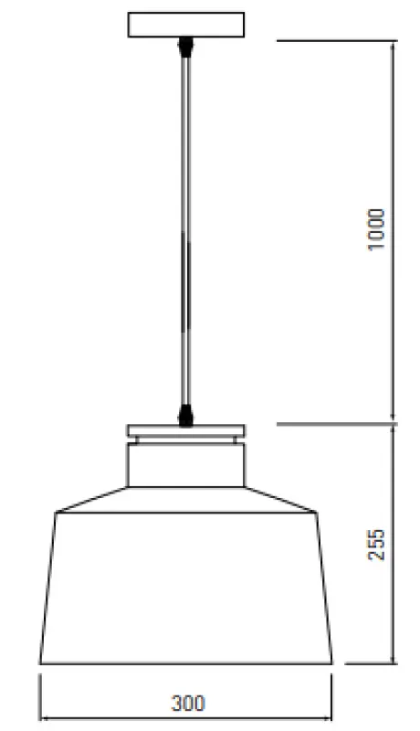 Decor Margus matt white metal pendant lamp with wooden top 3086