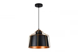Decor Goa musta riippuvalaisin koristeellisella kultaisella kehyksellä 3512