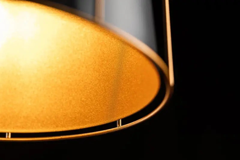 Decor Goa black pendant lamp with decorative gold frame 3512