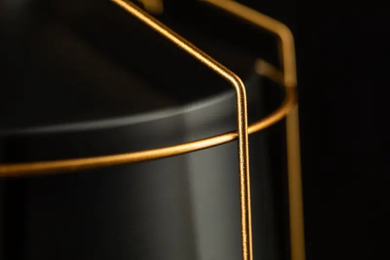 Decor Goa black pendant lamp with decorative gold frame 3512