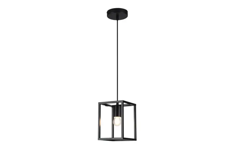 Decor Diu black geometric pendant lamp with 1 light source width 15 cm 3598