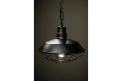 Decor Lars musta riippuvalaisin, jossa teollinen musta ritilä, halkaisija 26 cm 2233