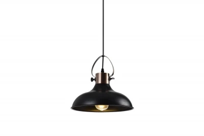 Decor Mees musta metallinen riippuvalaisin, jossa on varjostimen kiinnitys petroolilampun muodossa 2363