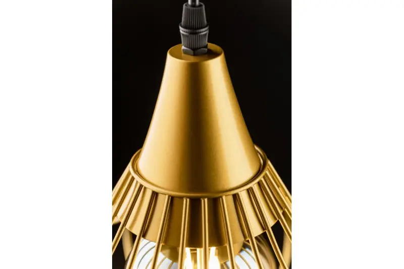 Decor Lotte gold vintage conical wire pendant lamp 2646