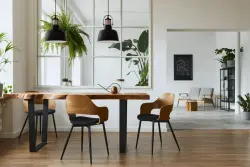 Decor Noor tyylikäs musta riippuvalaisin kuparielementillä 2691