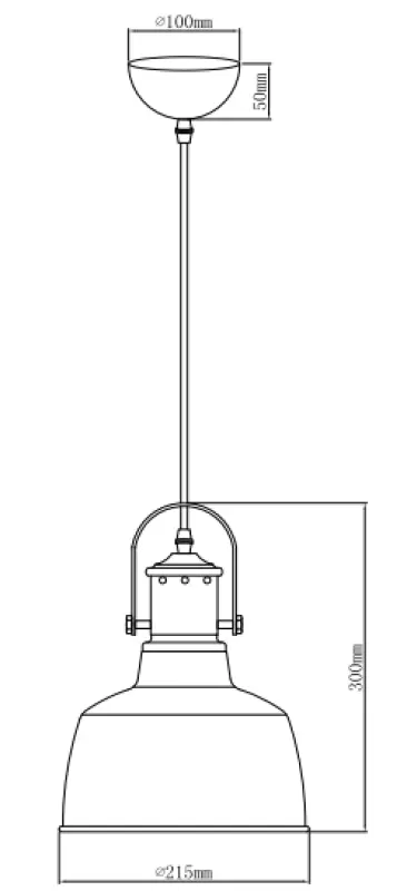 Decor Noor elegant black pendant lamp with copper element 2691