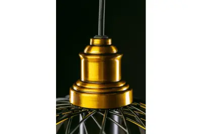Decor Viela musta metallinen lankamainen riippuvalaisin, pallonmuotoinen, halkaisija 25 cm 6972
