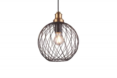 Decor Viela musta metallinen lankamainen riippuvalaisin, pallonmuotoinen, halkaisija 25 cm 6972
