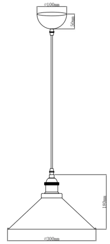 Decor Mani black gold metal pendant lamp diameter 30 cm 4076