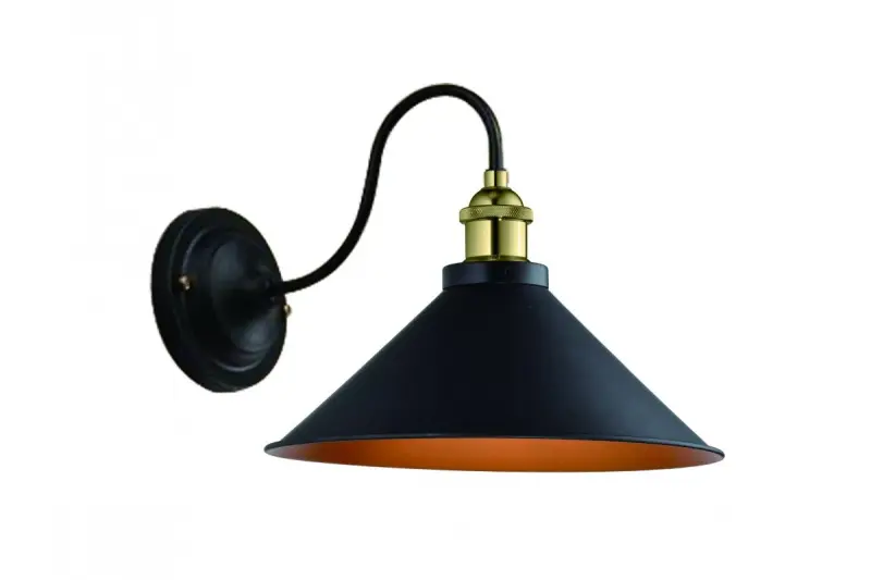 Decor Mani black gold metal wall lamp diameter 22 cm 4052