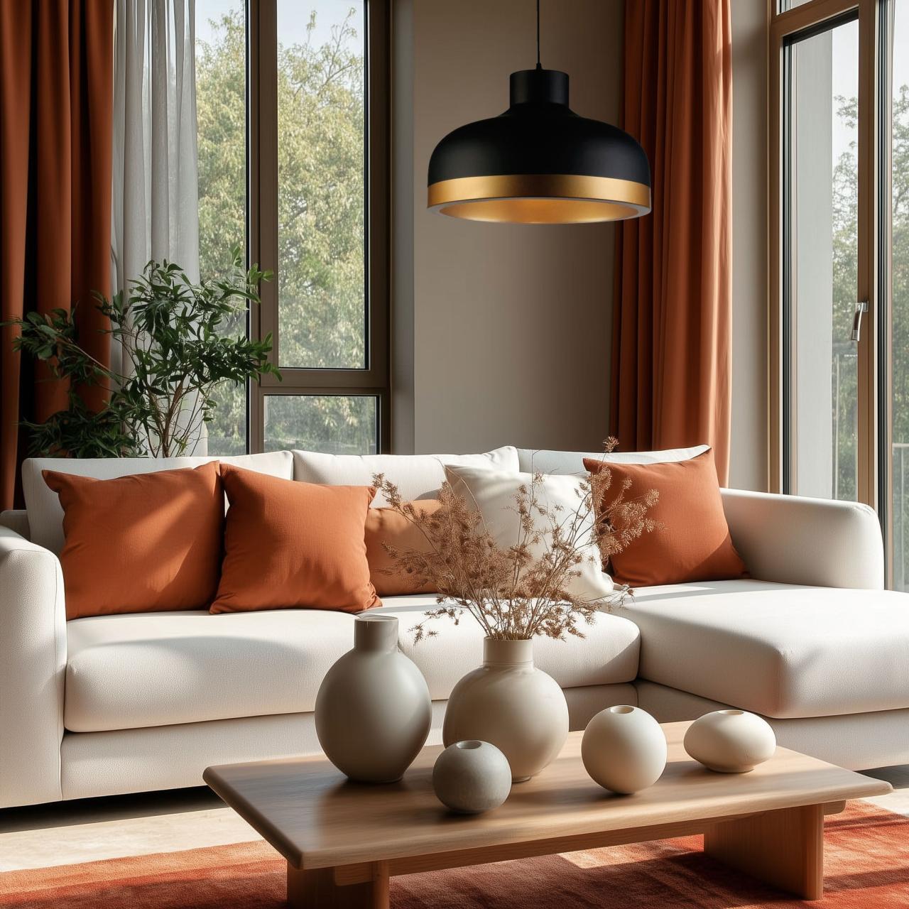 Decor Goldi musta kultainen moderni riippuvalaisin halkaisija 42 cm 4113 - Productafbeelding 2