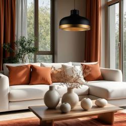 Decor Goldi musta kultainen moderni riippuvalaisin halkaisija 42 cm 4113