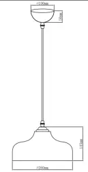 Decor Marite klassinen riippuvalaisin mustaksi sävytetty lasi halkaisija 26 cm 7061
