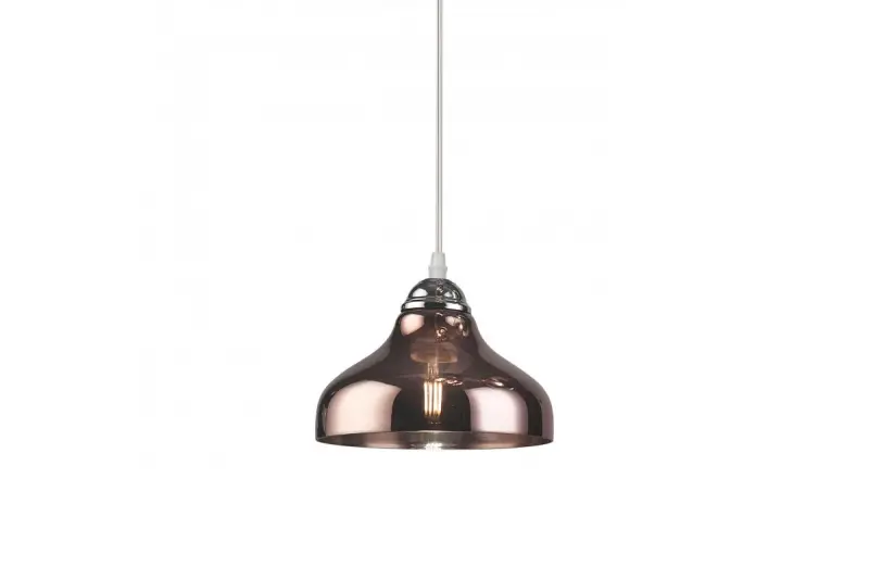 Decor Marite classic pendant lamp brown tinted glass, diameter 26 cm 7108