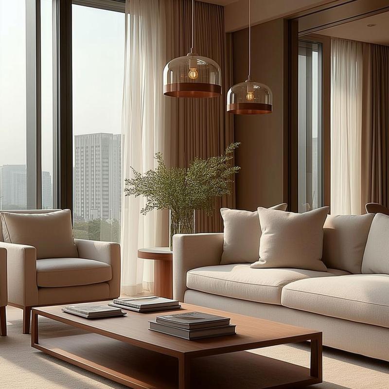 Decore Lati sylinterimäinen meripihkanvärinen riippuvalaisin lasi halkaisija 23,5 cm 7146