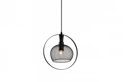 Decor Xalis riippuvalaisin mustalla lankavarjostimella ja metallireunalla, halkaisija 19,5 cm, 7214