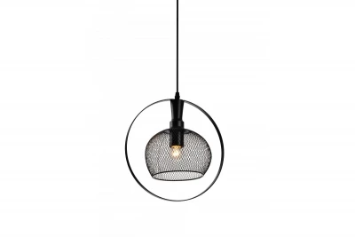 Decor Xalis riippuvalaisin mustalla lankavarjostimella ja metallireunalla, halkaisija 19,5 cm, 7214