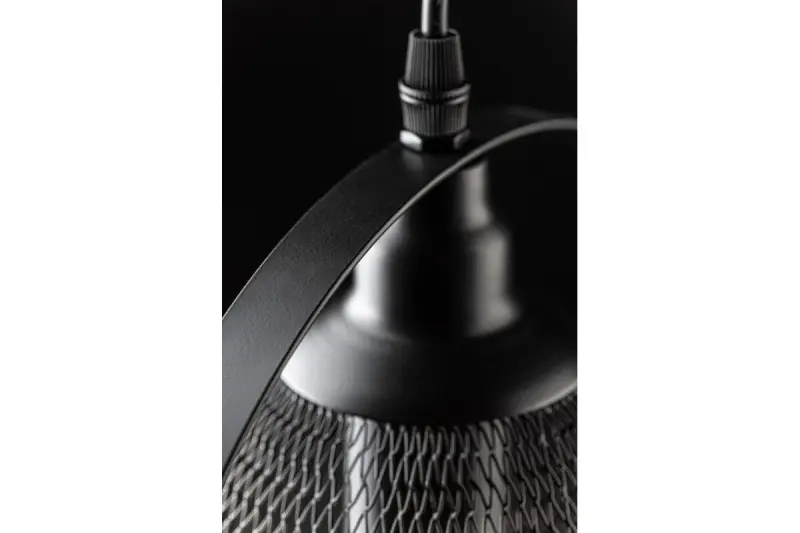 Decor Xalis riippuvalaisin mustalla lankavarjostimella ja metallireunalla halkaisija 18,5 cm 7320